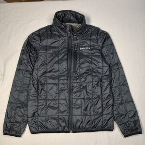 Yellowstone Club Simms Mens Fall Run Jacket S Black Nylon Insulated Puffer Golf